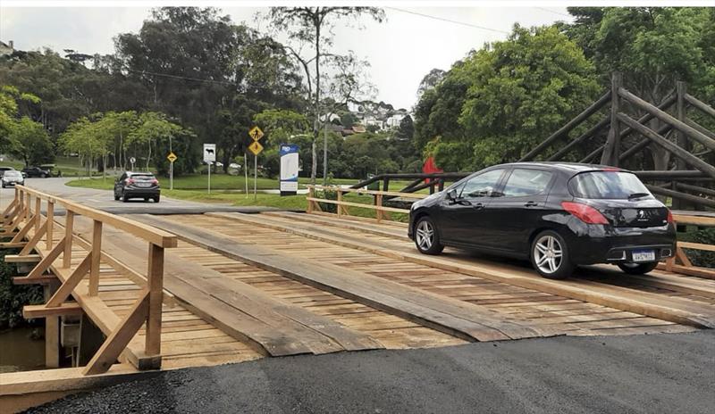 Depois de manutenção, ponte do Parque Tingui é liberada para trânsito. Foto: Divulgação