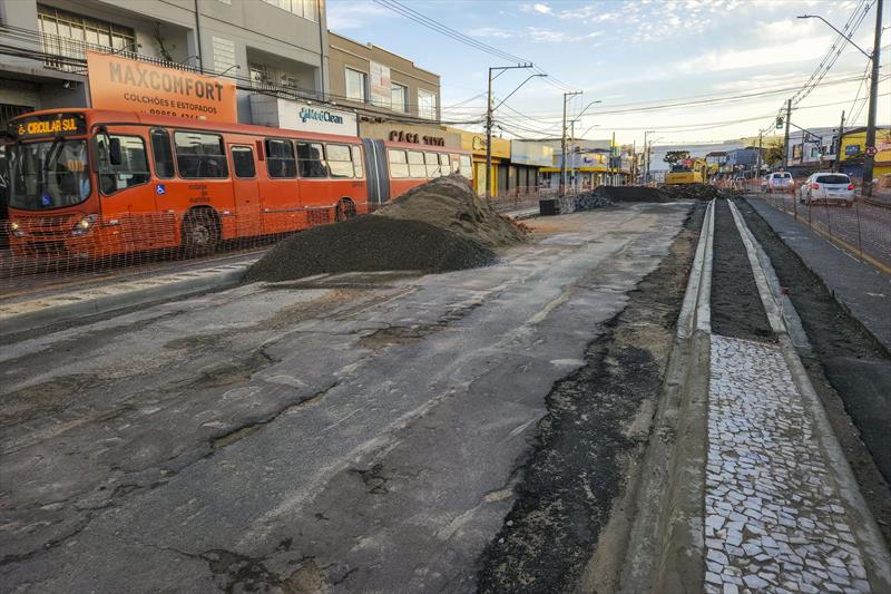Obras do Ligeirão Norte/ Sul, na Av. República Argentina no entorno da estação Itajubá. 
Foto: Pedro Ribas/SMCS