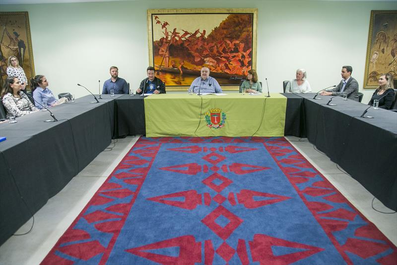 Prefeito Rafael Greca dá as boas vindas aos novos servidores municipais. Curitiba, 24/11/2022. Foto: Pedro Ribas/SMCS