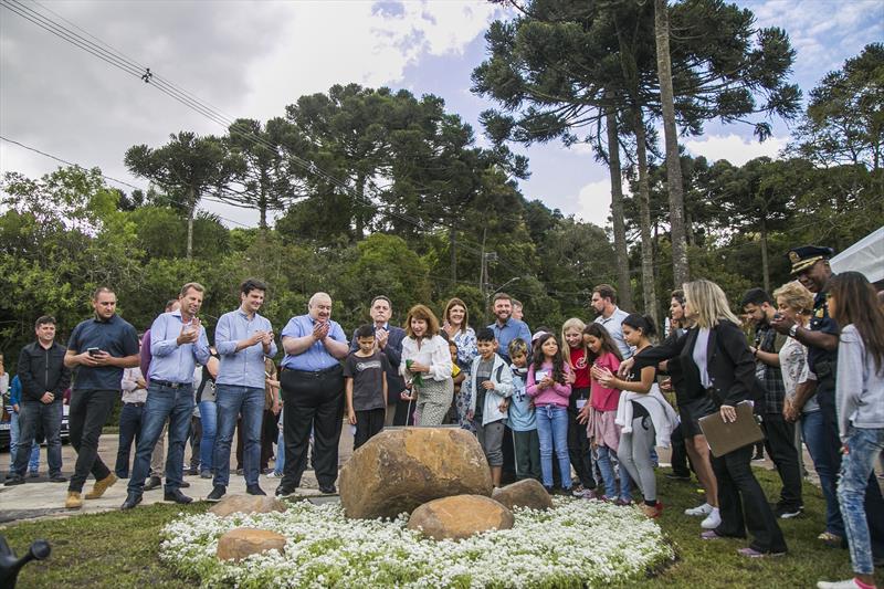 Prefeito Rafael Greca inaugura o Parque Pinhal de Santana, no bairro Campo de Santana, Tatuquara. Curitiba, 25/11/2022. Foto: Pedro Ribas/SMCS
