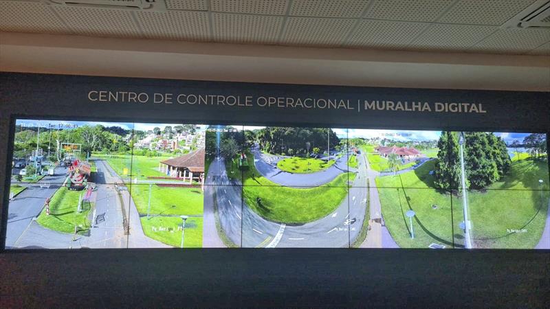 Centro de Controle Operacional da Muralha Digital já monitora Parque Barigui 24 horas.
Foto: Divulgação
