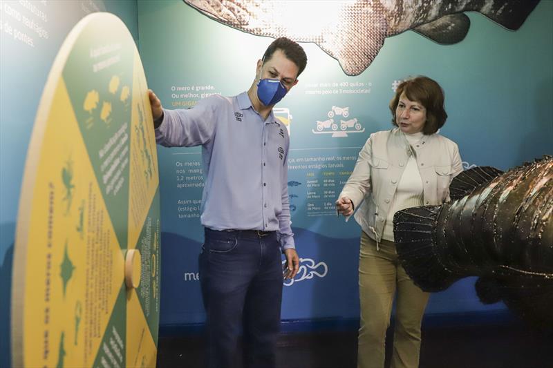 Museu Capão da Imbuia inaugura exposição sobre o peixe mero, uma das atrações é um ambiente marinho que pode ser visto com a ajuda de realidade virtual. Curitiba, 01/12/2022. Foto: Hully Paiva/SMCS