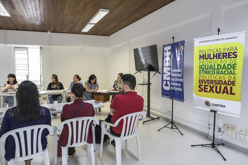 Palestra sobre Educação em Direitos Humanos, realizada no auditório da Assessoria de Direitos Humanos da Prefeitura de Curitiba. Curitiba, 13/12/2022. Foto: Hully Paiva/SMCS
