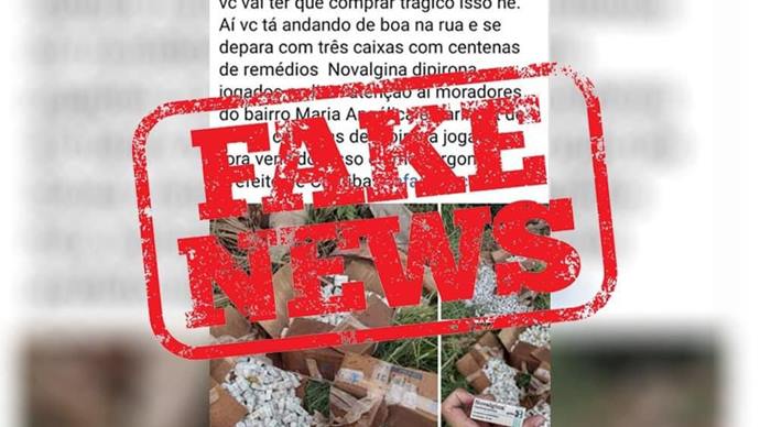 Fake news atribui à Prefeitura descarte irregular de medicamentos.