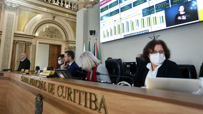 Audiência de prestação de contas da SMS na Câmara Municipal de Curitiba.
Na imagem, a secretária da saúde,Beatriz Battistella Nadas.
Curitiba, 24/05/2022.
Foto: Luiz Costa/ SMCS.