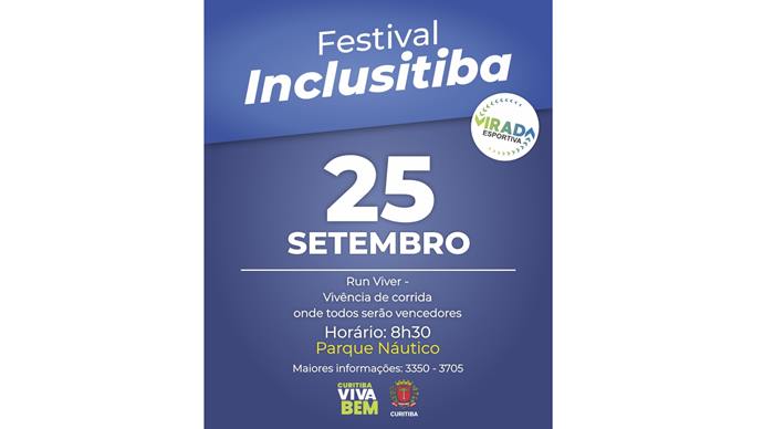 Seguem abertas as inscrições para a vivência inclusiva “Run Viver”, evento do Festival Inclusitiba