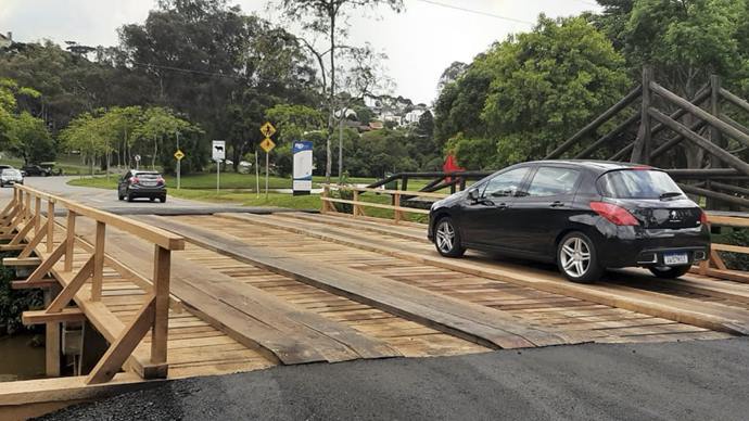 Depois de manutenção, ponte do Parque Tingui é liberada para trânsito. Foto: Divulgação