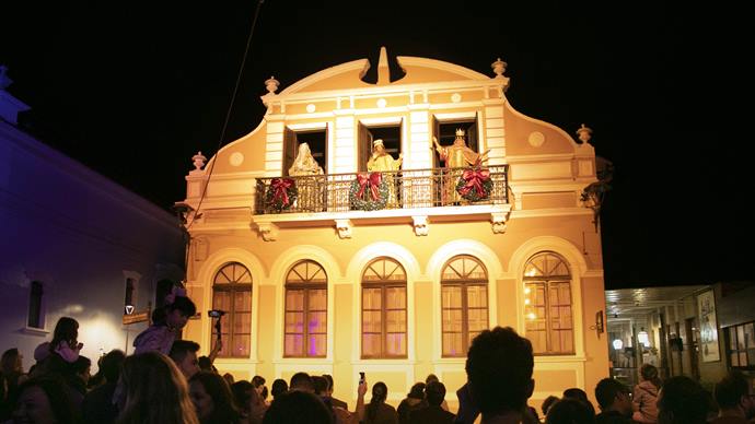 Largo da Ordem volta a ser palco do Natal com espetáculo nas sacadas históricas. 
Foto: Ricardo Marajó/FAS