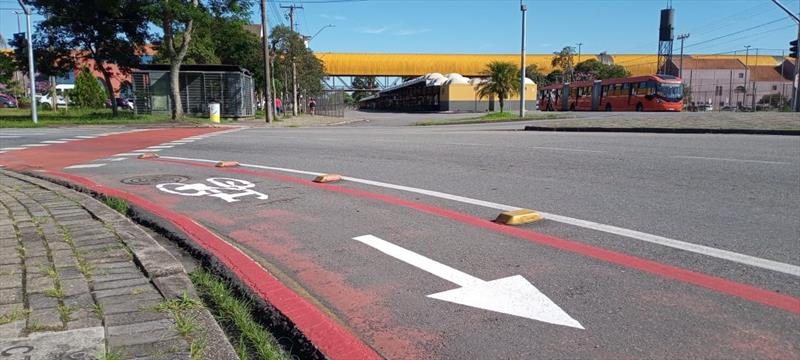 Melhorias na rede cicloviária da Regional Boqueirão.
Foto: Divulgação