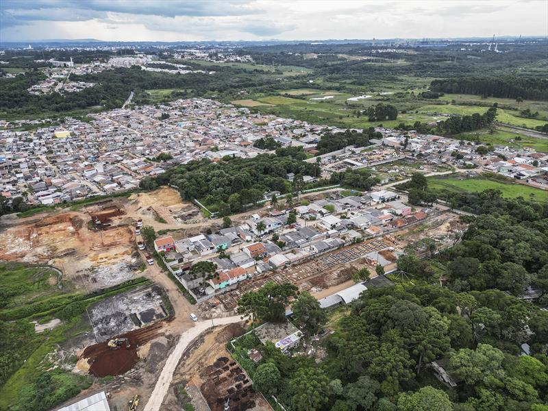 Obras do Bairro Novo do Caximba. Curitiba, 02/03/2023. Foto: Ricardo Marajó/SMCS