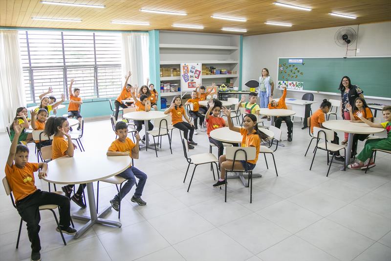Entrega da revitalização da Unidade de Educação Integral Maria de Lourdes Pegoraro, no Cajuru. Curitiba, 09/03/2023. Foto: Pedro Ribas/SMCS