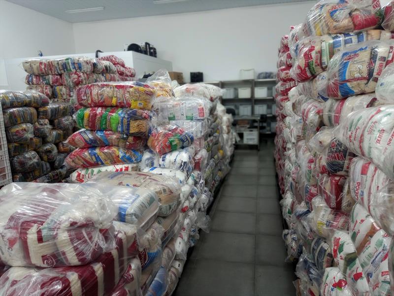 Banco de Alimentos recebe 1,8 toneladas de não perecíveis arrecadados em show da banda Skank.
Foto: Divulgação