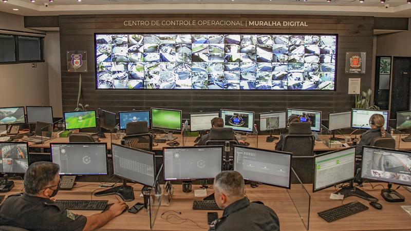 Centro de Controle Operacional - Muralha Digital. Foto: Daniel Castellano / SMCS