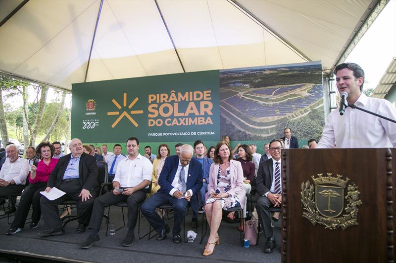 Prefeito Rafael Greca inaugura a Pirâmide Solar do Caximba. Curitiba, 29/03/2023. Foto: Pedro Ribas/SMCS