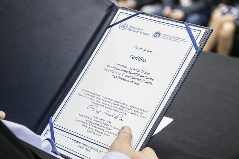 Curitiba recebe, a certificação do programa Cidades e Comunidades Amigas da Pessoa Idosa. Curitiba, 31/03/2023. Foto: Ricardo Marajó/SMCS