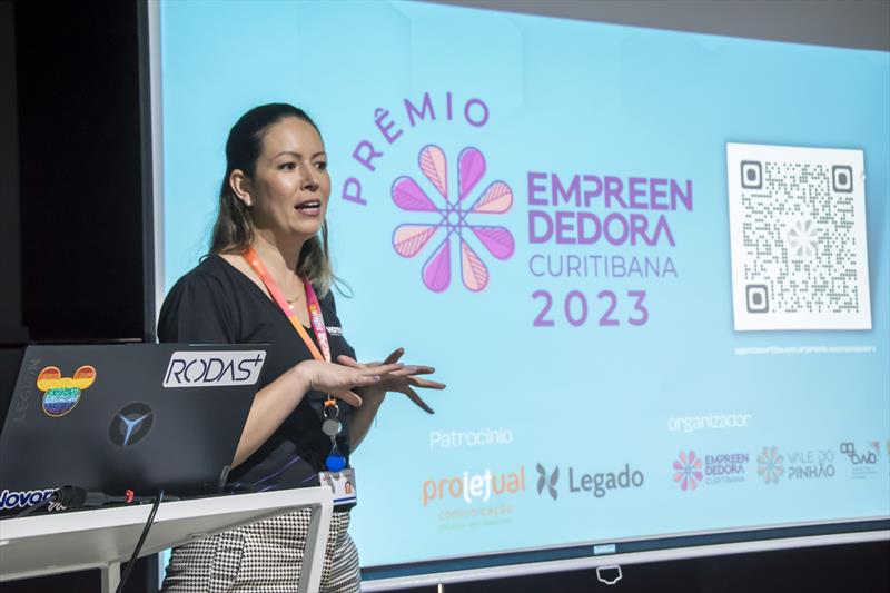 Evento do Empreendedora Curitibana, compartilhamento transformando em um negócio de sucesso.
Na imagem,  Vanessa da Hotmilk. Curitiba 13/04/2023
Foto: Levy Ferreira/SMCS