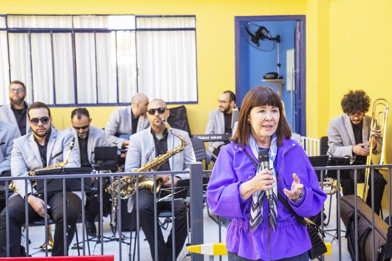 Prefeito Rafael Greca, juntamente com a secretária municipal da Educação, Maria Sílvia Bacila, inaugura o Centro Municipal de Educação Infantil (CMEI) Ida Hannemann de Campos, na Rua Baltazar Carrasco dos Reis, 2.256, no bairro Rebouças. Curitiba, 16/05/2023. Foto: Ricardo Marajó/SMCS