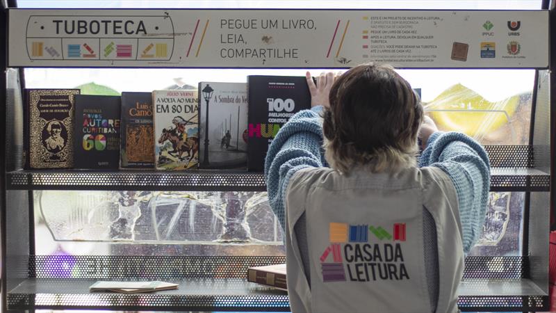 Tubotecas de Curitiba: uma década de leitura no transporte coletivo de Curitiba.
Curitiba, 23/05/2023. 
Foto: Hamed Almeida
