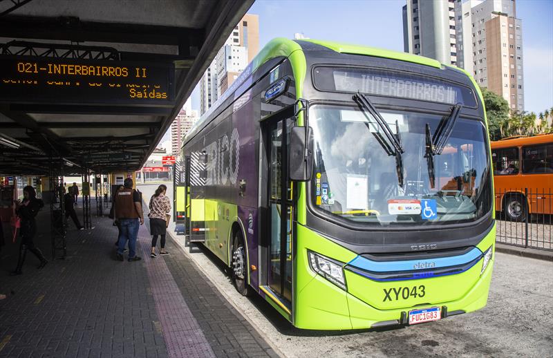 Teste do ônibus elétrico em Curitiba.Curitiba, 24/05/2023. Foto: Ricardo Marajó/SMCS