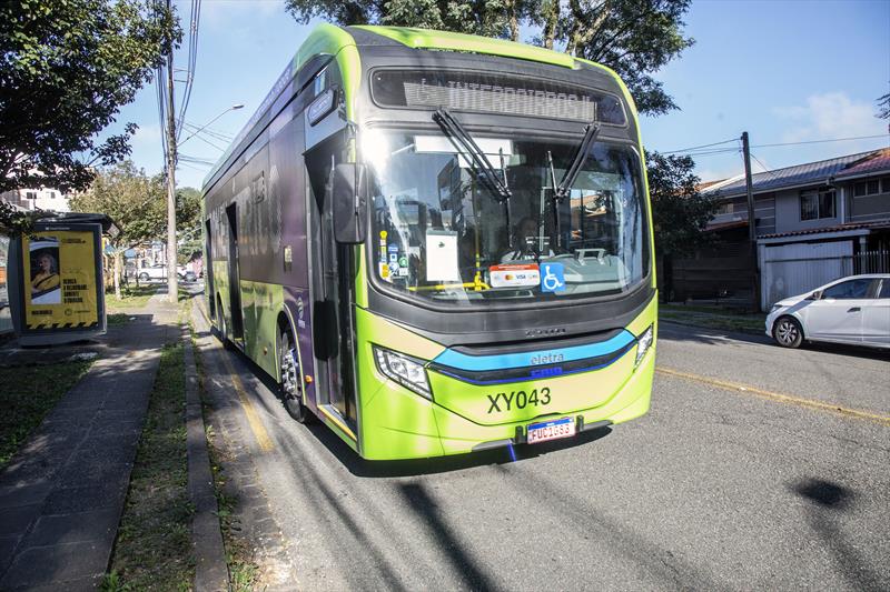 Teste do ônibus elétrico em Curitiba.Curitiba, 24/05/2023. Foto: Ricardo Marajó/SMCS