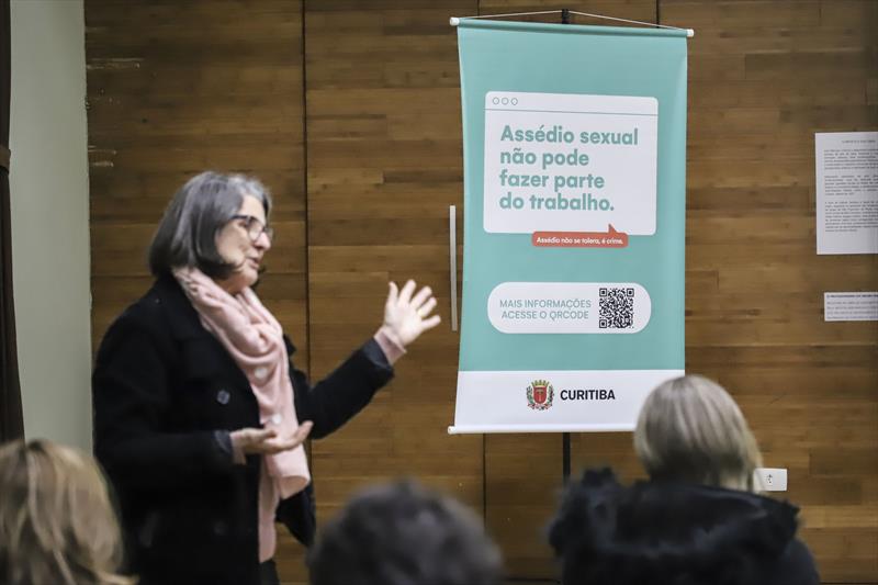 Campanha "Assédio Sexual não pode fazer parte do trabalho" alcança Fundação Cultural de Curitiba.
Curitiba, 29/05/2023.
Foto: José Fernando Ogura/SMCS.