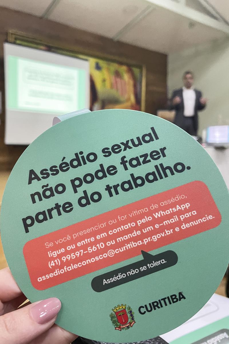 Campanha "Assédio Sexual não pode fazer parte do trabalho" alcança Fundação Cultural de Curitiba.
Curitiba, 29/05/2023.
Foto: Maria Clara Moleta/SMCS.