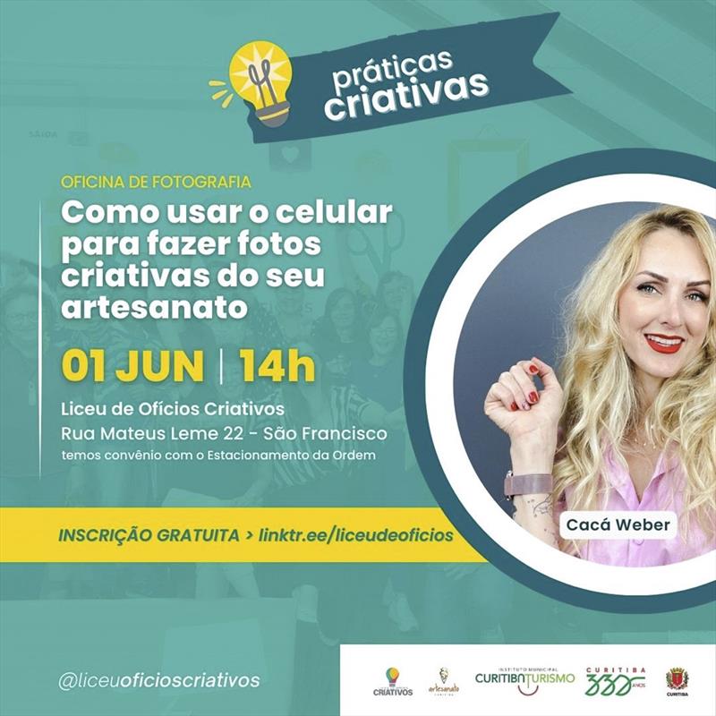 Liceu de Ofícios Criativos encerra mês de maio com cursos para impulsionar o setor criativo.