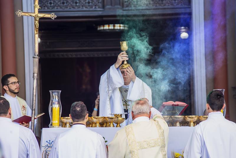 Missa Corpus Christi com o arcebispo de Curitiba, Dom José Antonio Peruzzo. Curitiba, 08/06/2023. Foto: Ricardo Marajó/SMCS