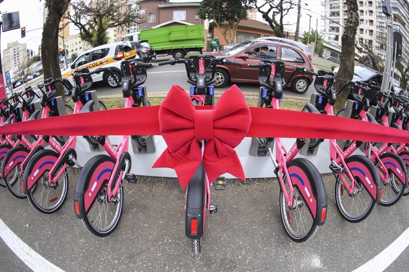 Lançamento do novo serviço de bicicletas compartilhadas da Tembici.
Curitiba, 17/07/2023.
Foto: José Fernando Ogura/SMCS. 