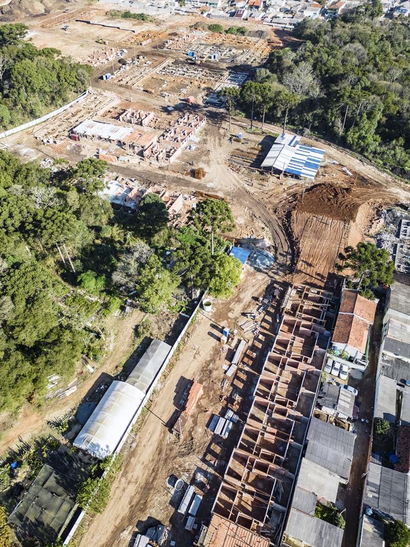 Obras das unidades habitacionais do Bairro Novo do Caximba. Curitiba, 01/08/2023. Foto: Ricardo Marajó/SMCS.