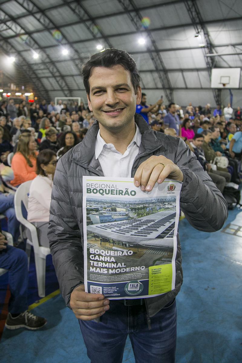 Vice-prefeito Eduardo Pimentel, participa da reunião do Fala Curitiba da Regional Boqueirão. Curitiba, 03/08/2023. Foto: Pedro Ribas/SMCS