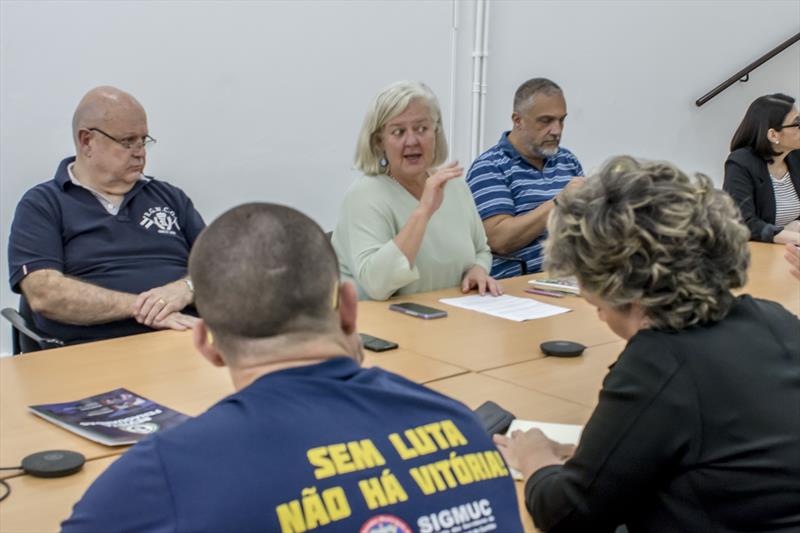 Prefeitura de Curitiba apresenta a sindicato modificação da lei do Plano de Carreira dos guardas municipais. 
Curitiba, 18/08/2023.
Foto: Levy Ferreira/SMCS