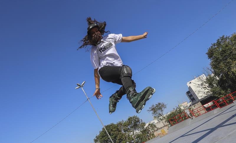 Patinadora Alice Fagundes treina no Centro de esportes Avelino Vieira - Curitiba, 30/08/2023 - Foto: Daniel Castellano / SMCS