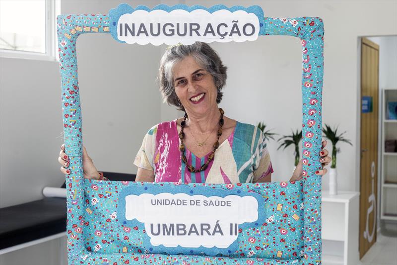 Inauguração da nova unidade de saúde Umbará II. Na imagem: Aríete de Fátima Piazzatto De Conto, conselheira local da US Umbará II. Curitiba,27/09/2023. Foto: Ricardo Marajó/SMCS