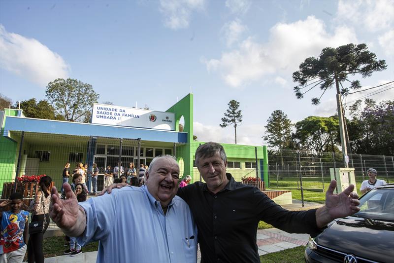 Prefeito Rafael Greca acompanhado do vereador Mauro Bobato, inaugura a nova unidade de saúde Umbará II. Curitiba,27/09/2023. Foto: Ricardo Marajó/SMCS