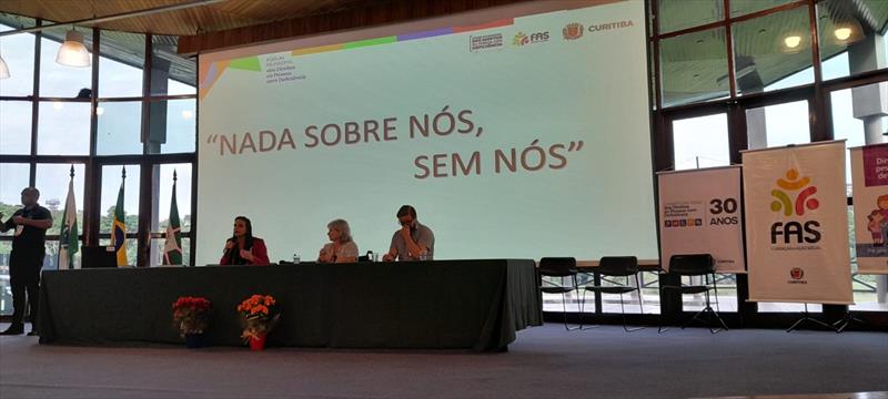 No Fórum Municipal da Pessoa Com Deficiência, validação das propostas eleitas na Conferência de 2021.
Foto: Divulgação