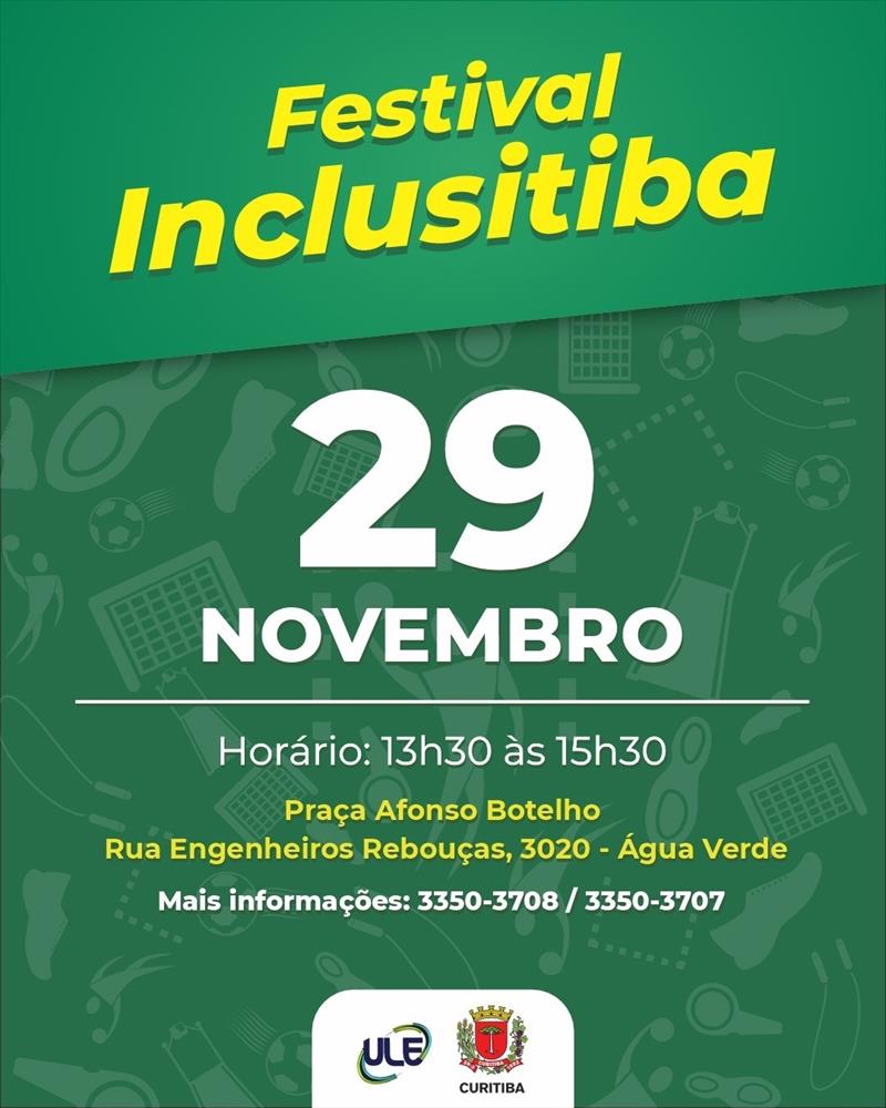 Festival Inclusitiba vai ser realizado na Praça Afonso Botelho nesta quarta-feira