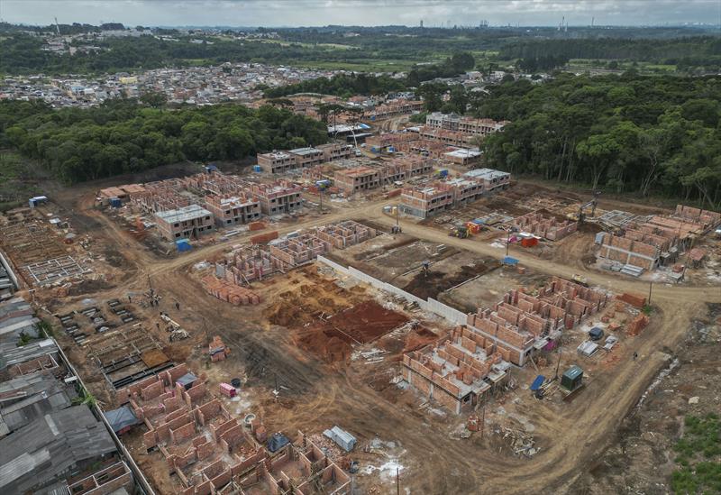 Obras das unidades habitacionais do Bairro Novo da Caximba. 05/12/2023. Foto: Renato Prospero /SMCS
