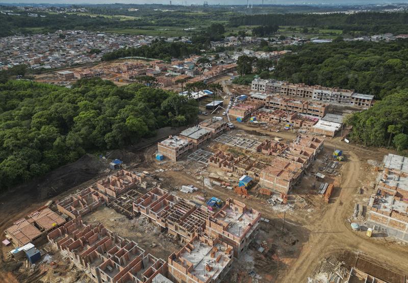 Obras das unidades habitacionais do Bairro Novo da Caximba. 05/12/2023. Foto: Renato Prospero /SMCS