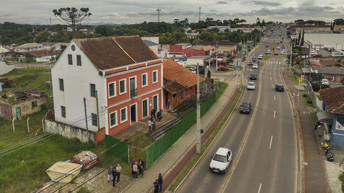 Casa Culpi passa por obras de reforma e restauro na Av Manoel Ribas no Bairro Butiatuvinha - Curitiba, 23/02/2023. Foto: Daniel Castellano / SMCS.