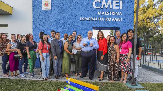 Prefeito Rafael Greca durante Inauguração do CMEI Maestrina Esmeralda Rovani no Bairro Ganchinho - Curitiba, 03/04/2023 - Foto Daniel Castellano / SMCS