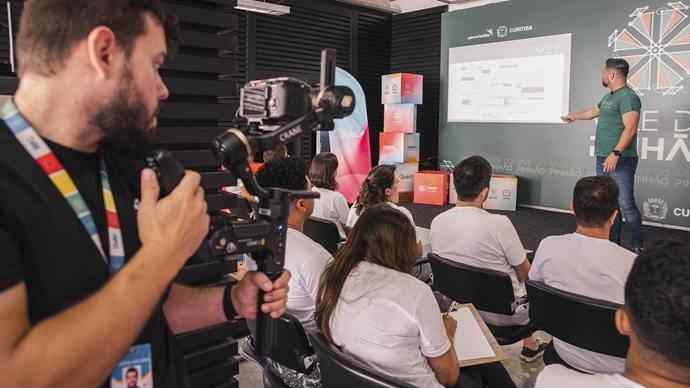 Reality show de startups é gravado no Engenho da Inovação, coração do Vale do Pinhão em Curitiba.
Foto: Kauana Benchtloff