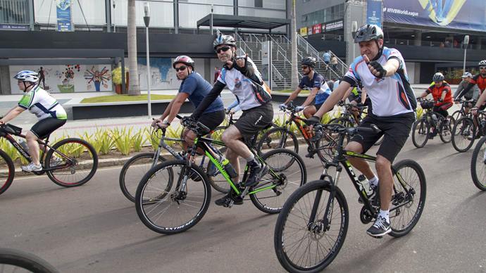 Passeios ciclísticos vão animar as 10 regionais de Curitiba no próximo domingo 04/06.
Foto: Guilherme Dalla Barba/SMELJ