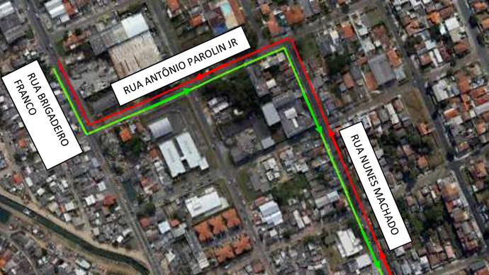 Rua Brigadeiro Franco, no Parolin, será bloqueada nesta quinta-feira.