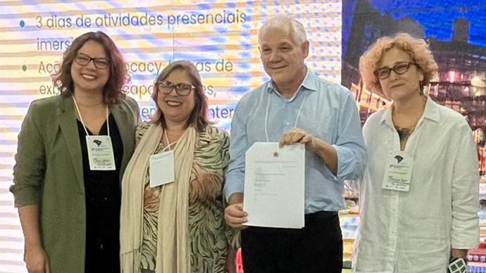 Curitiba recebe a Medalha de Adaptação do Pacto Global de Prefeitos pelo Clima e Energia, durante o 2º Encontro Nacional do ICLEI Brasil, realizado em Palmas (TO). Foto: Divulgação