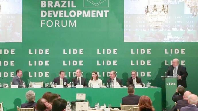 Prefeito Rafael Greca, participa da palestra do Lide Brazil Development Forum 2023, em Washington, nos Estados Unidos. Curitiba, 01/09/2023. Foto: Divulgação