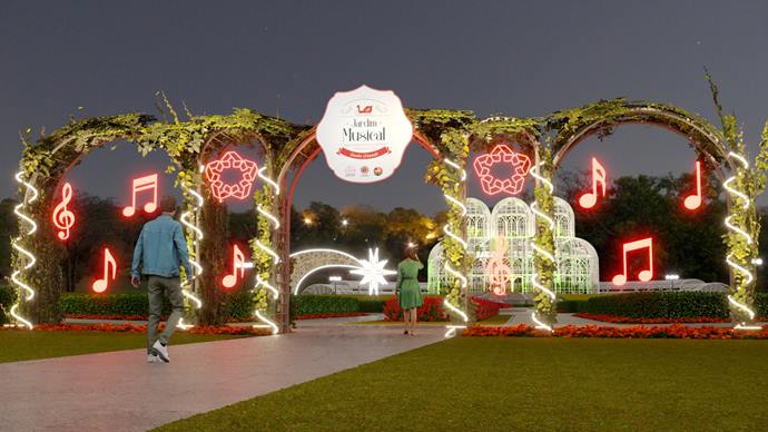 O Jardim Botânico será palco de um espetáculo de luzes e cores com o patrocínio da Ademicon, administradora de consórcios.