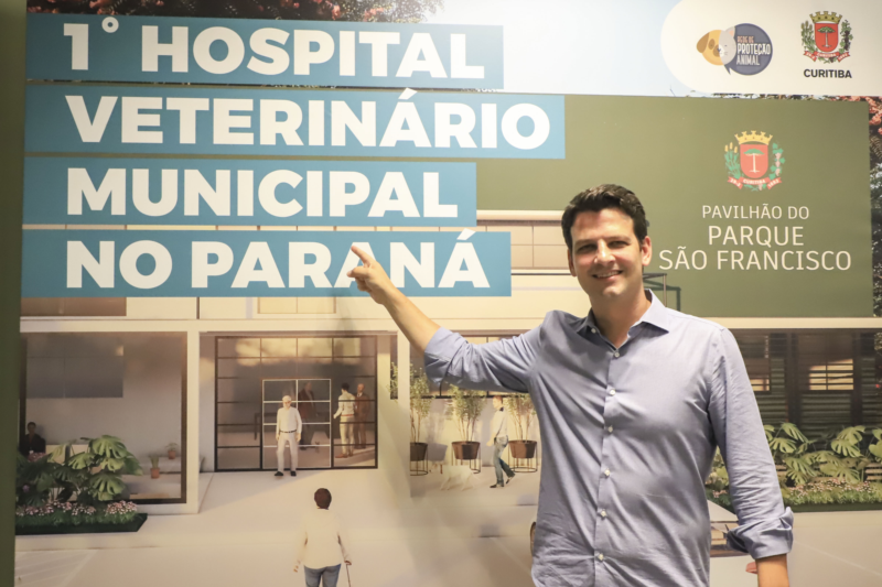 Vice-prefeito Eduardo Pimentel no lançamento do primeiro Hospital Veterinário Municipal do Paraná.
Curitiba, 17/01/2024.
Foto: José Fernando Ogura/SMCS