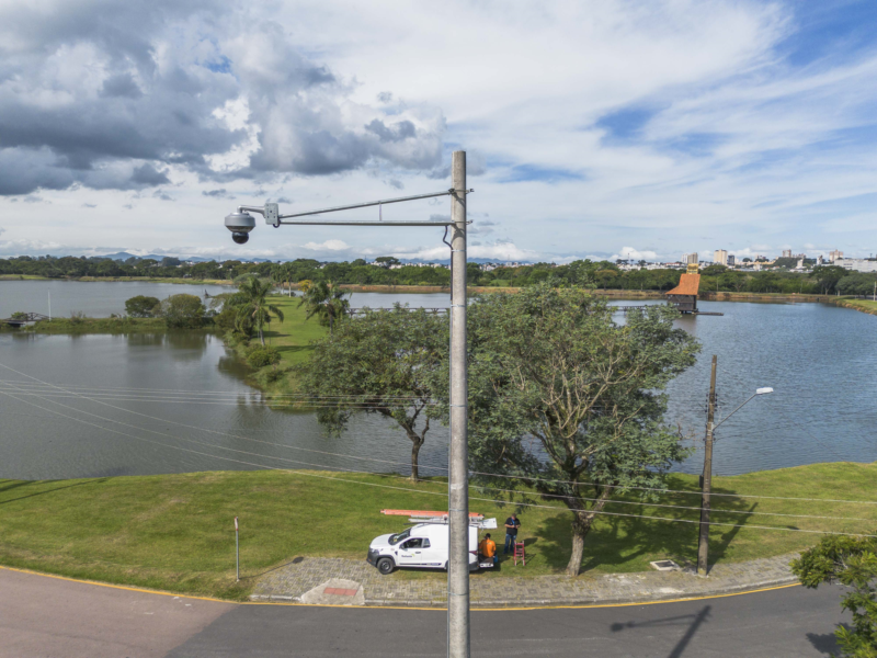 Nova câmera da Muralha Digital garante visão ampla no Parque Náutico de Curitiba